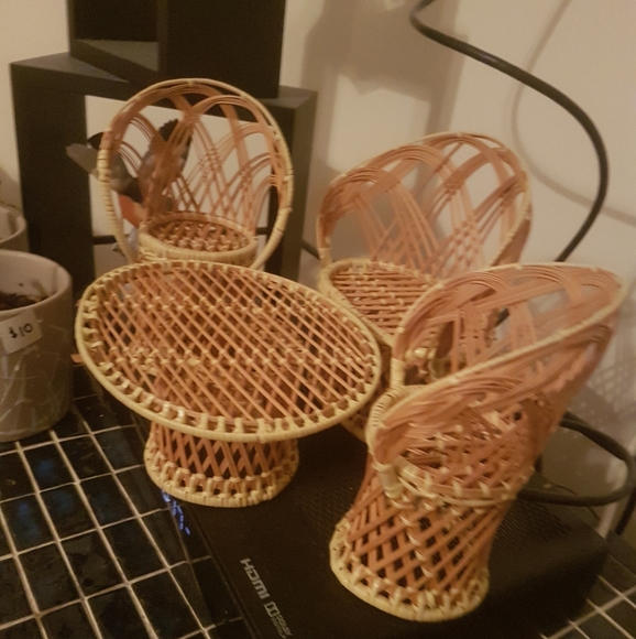 Miniature Rattan Patio Set - Picture 2 of 4